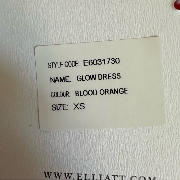 NWT Revolve Elliatt Glow Dress Blood Orange Asymmetric XS - Picture 13 of 14